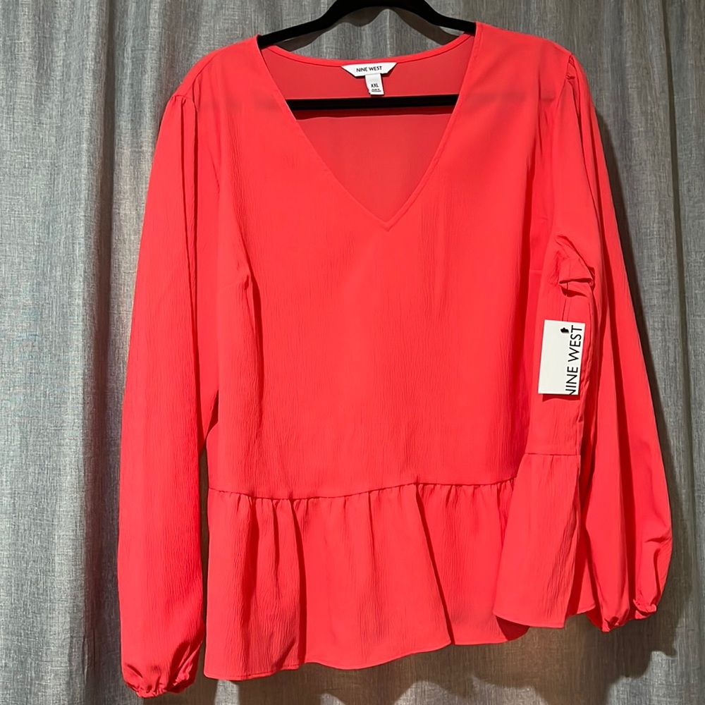 NWT Nine West Long Sleeve Blouse.